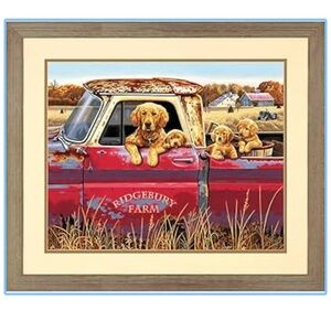 Dimensions Golden Retriever Truck Ride Paint by Numbers  Adults, 20'' W x 16'' L